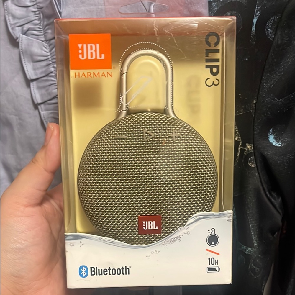 JBL Clip 3 Portable Bluetooth Speaker - Gold